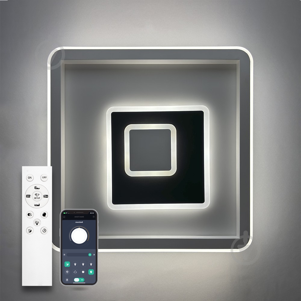 Світильник світлодіодний Luminaria 90 Вт білий/білий із чорним 3000-6500 К BRAVE 90W S400 - фото 1 Світильник світлодіодний Luminaria 90 Вт білий/білий із чорним 3000-6500 К BRAVE 90W S400 - фото 1