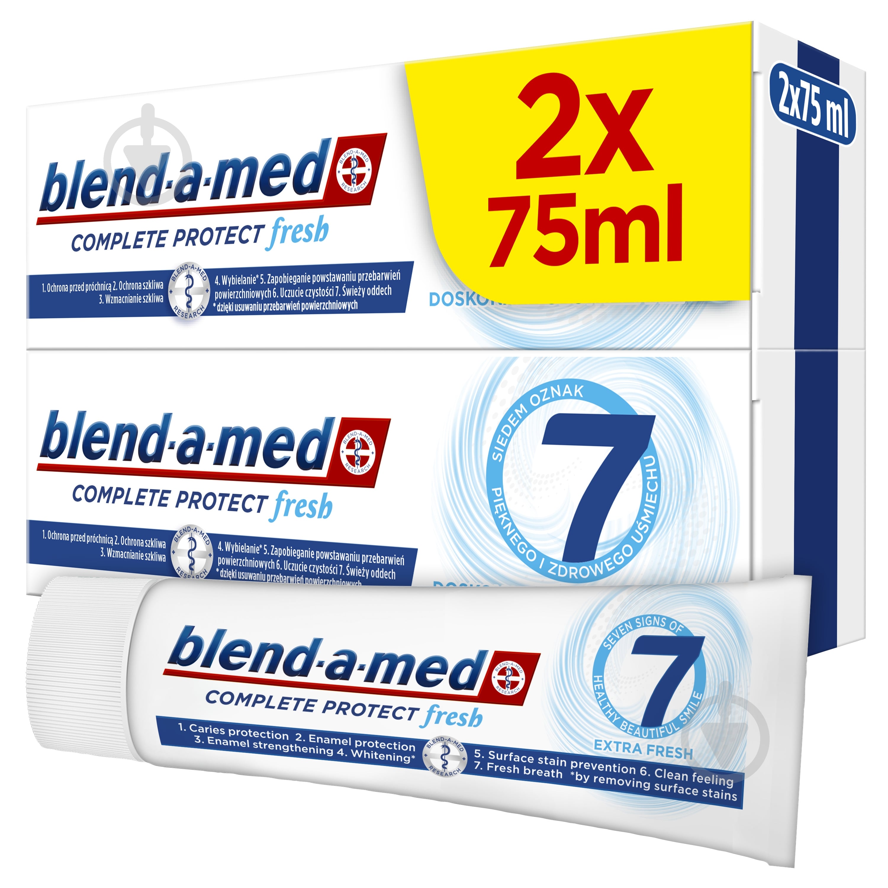 Зубная паста Blend-a-Med Complete Protect 7 Экстра свежесть 2х 75 мл - фото 1