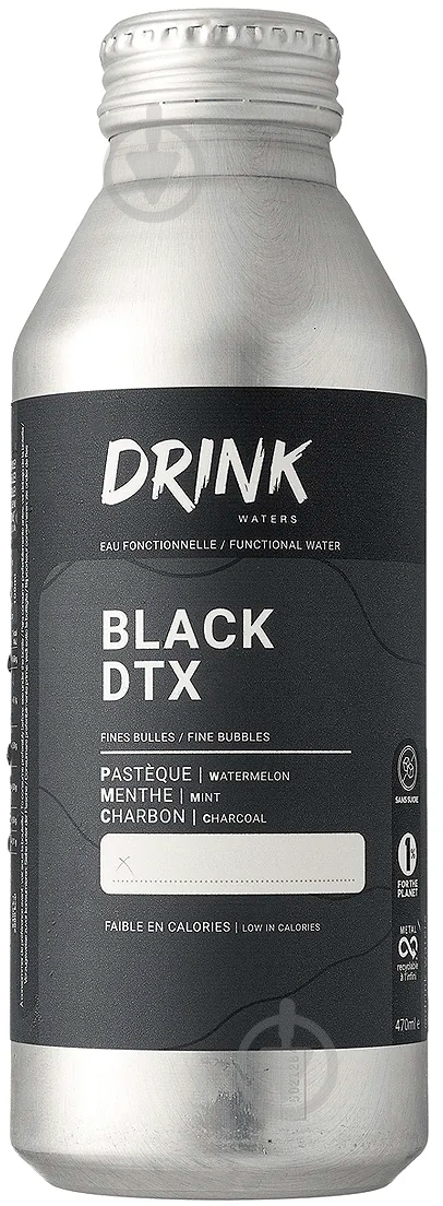 Безалкогольний напій Drink Waters Блек DTX 0,47 л - фото 1