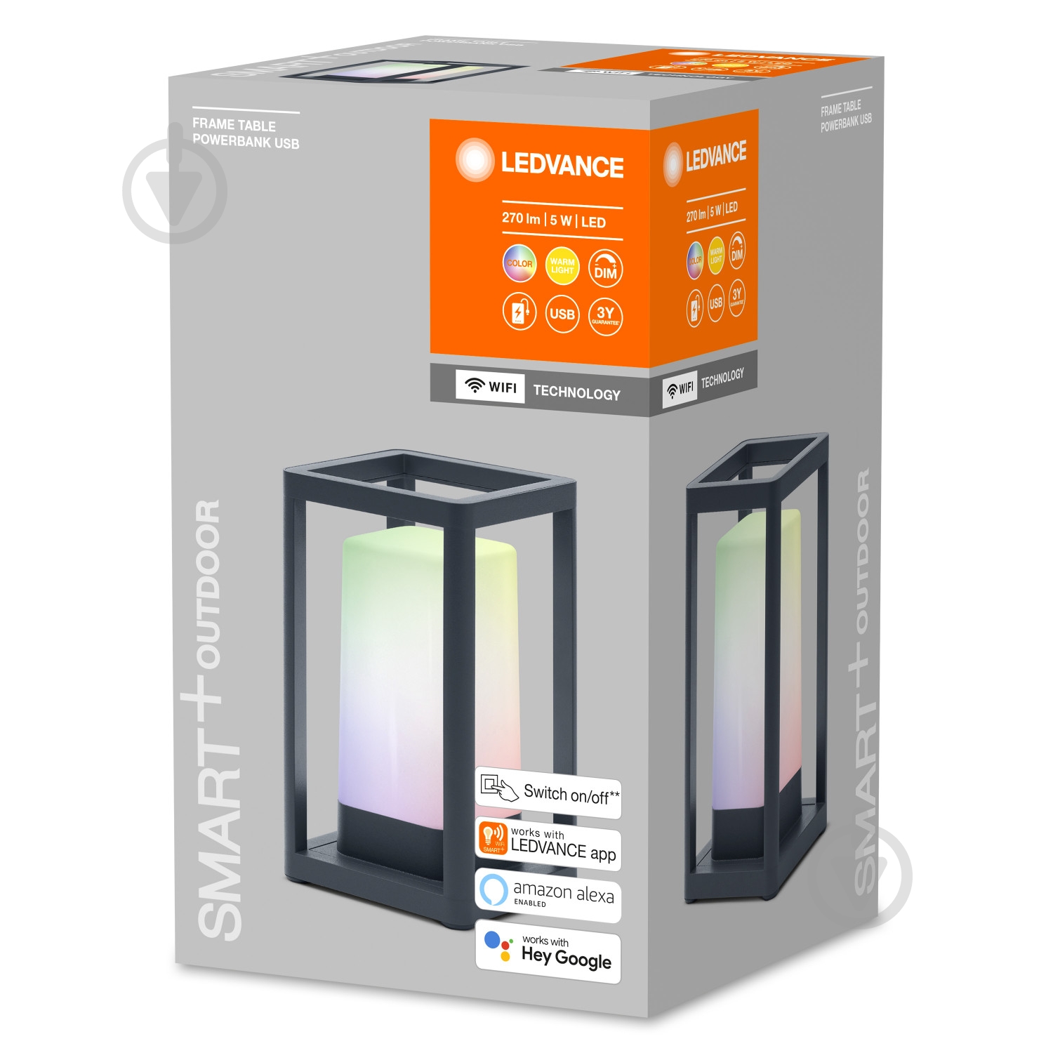 Настольная лампа Ledvance Smart+ Wifi Outdoor Tableframe Powerbank 5 Вт темно-серый - фото 2