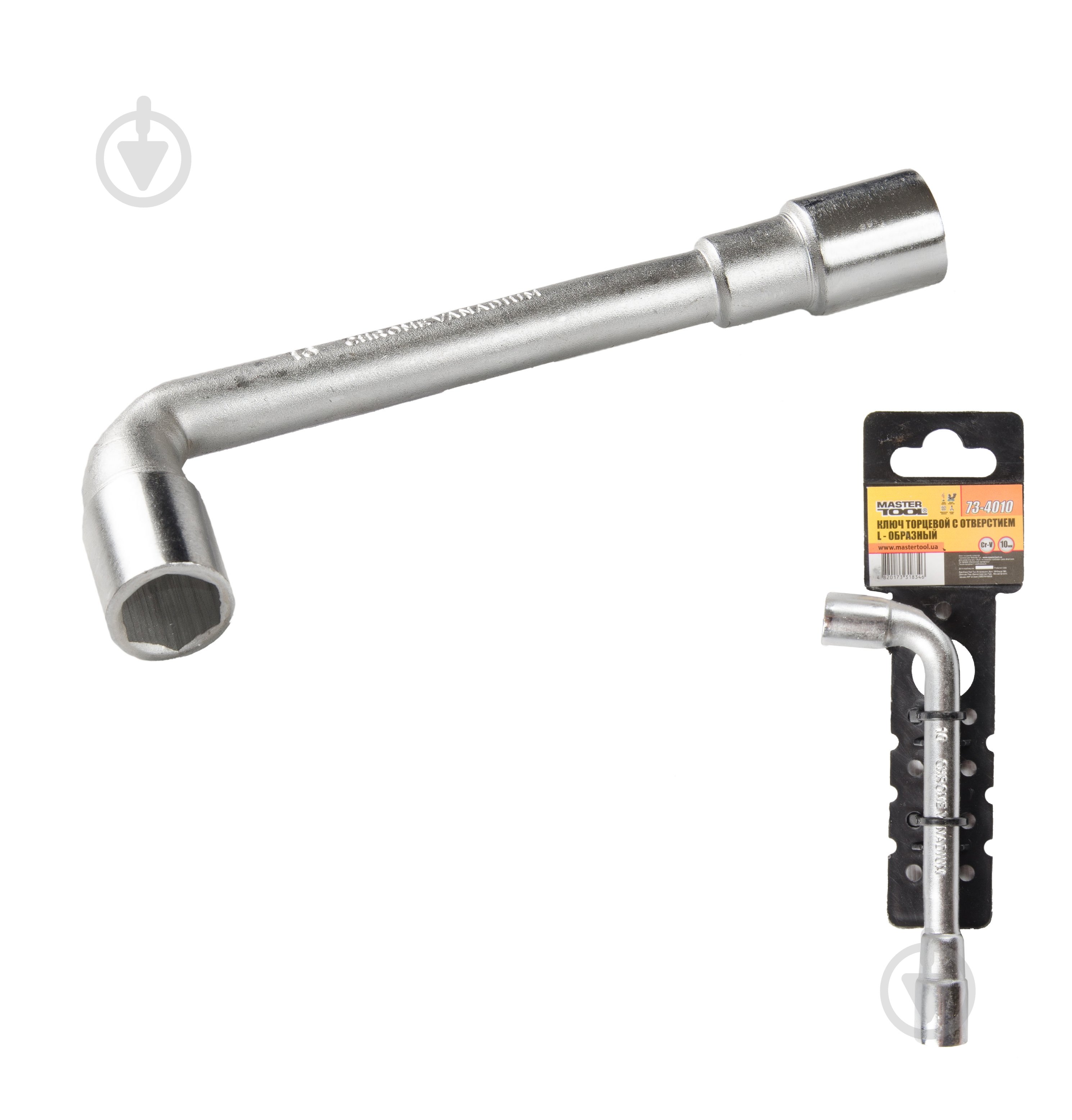 Ключ торцевой MasterTool L-Type 10 мм, CRV 73-4010 - фото 1 Ключ торцевой MasterTool L-Type 10 мм, CRV 73-4010 - фото 1