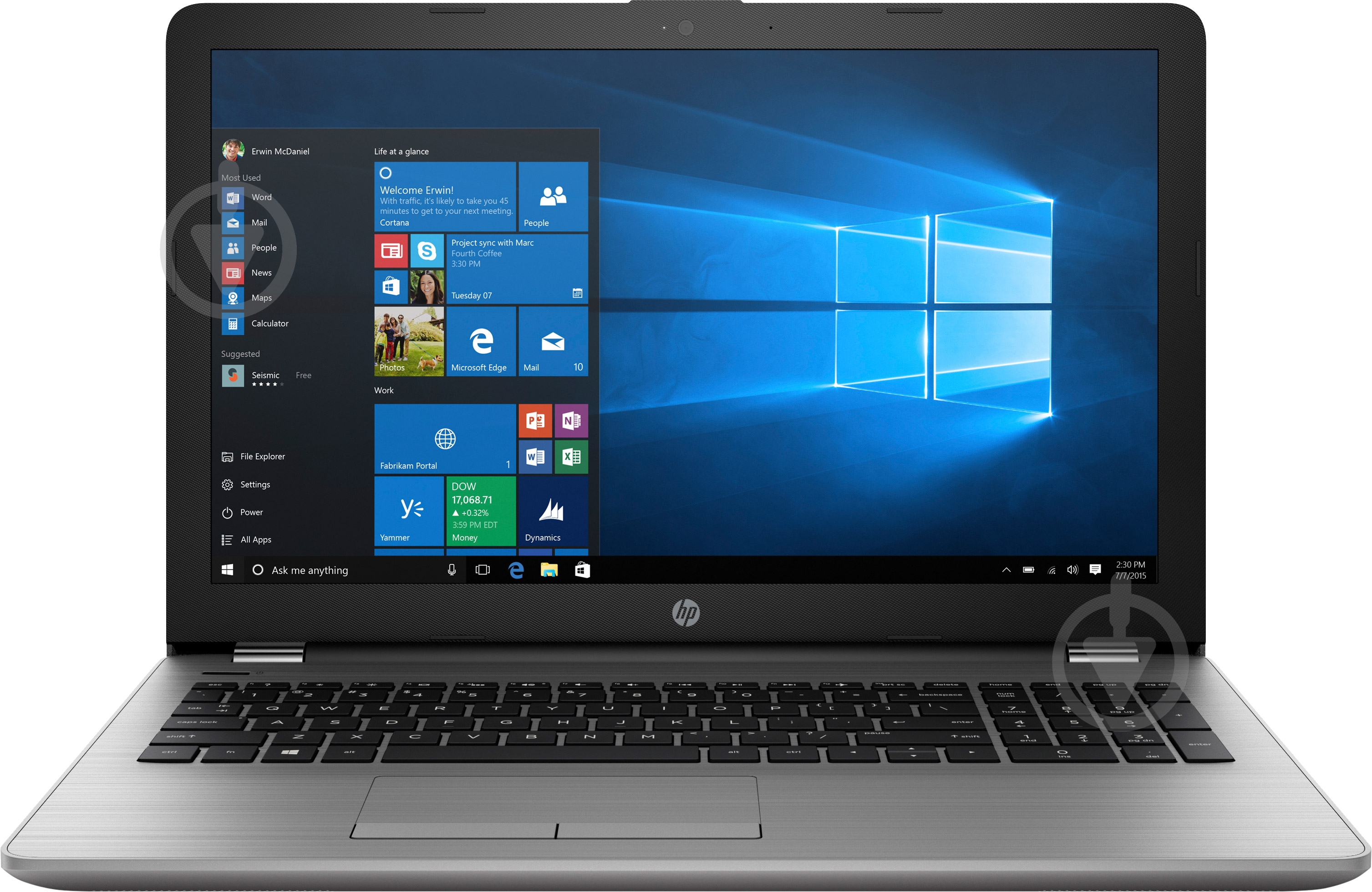Ноутбук HP 250 G6 15.6" (2LB99EA) silver - фото 1