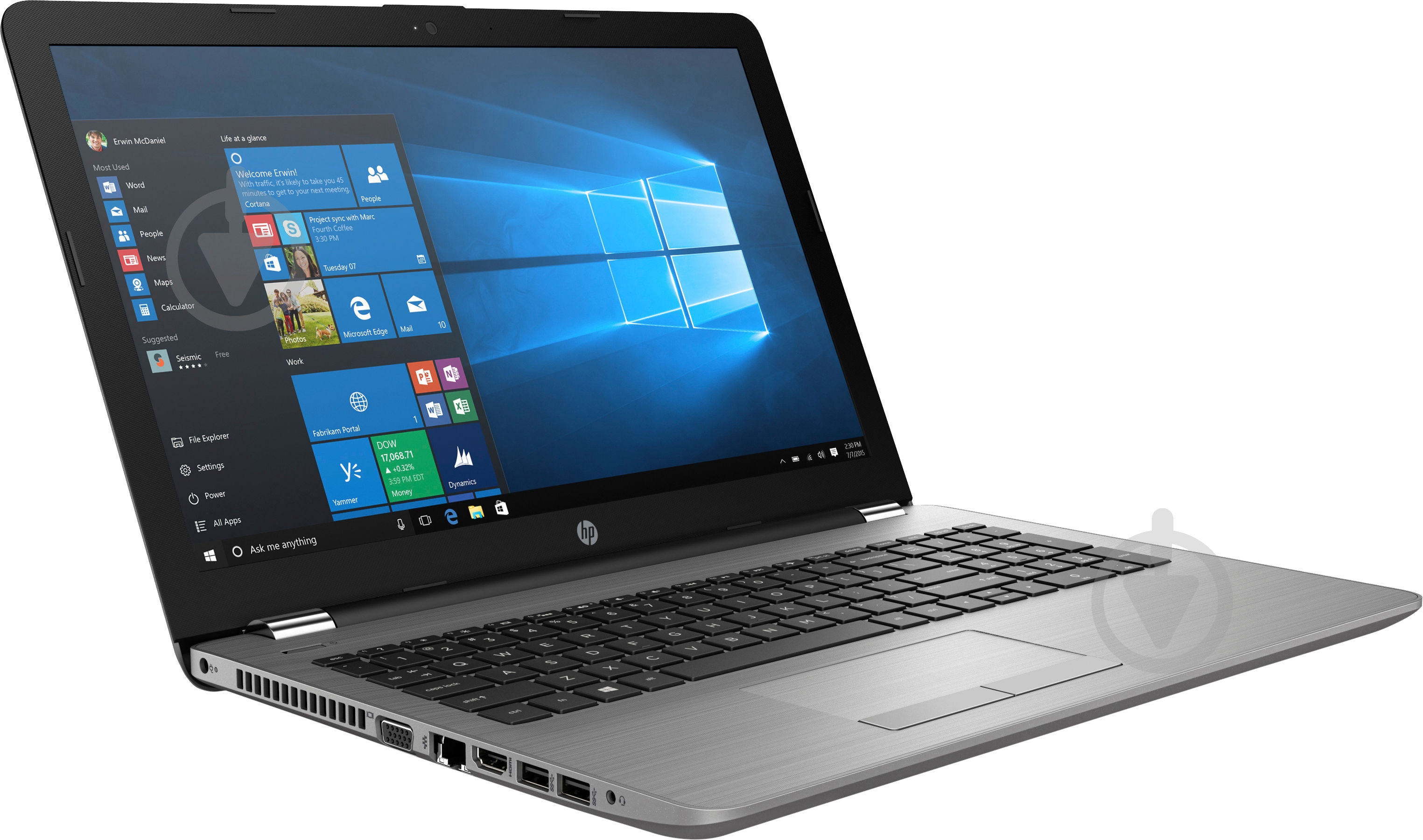 Ноутбук HP 250 G6 15.6" (2LB99EA) silver - фото 2