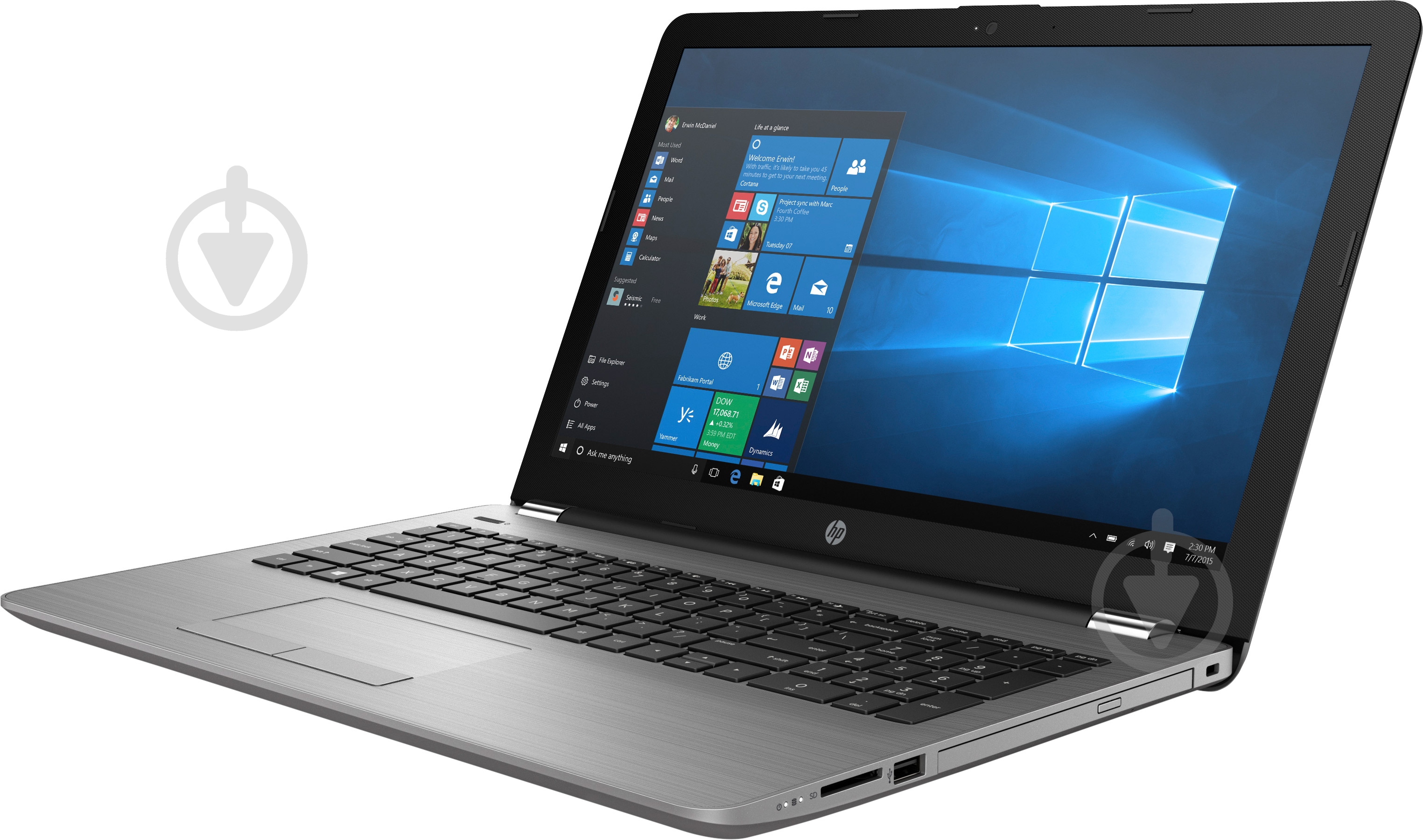 Ноутбук HP 250 G6 15.6" (2LB99EA) silver - фото 3