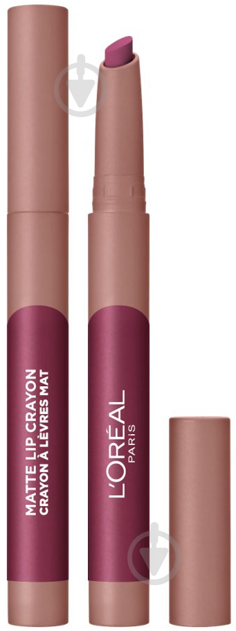 Помада-олівець L'Oreal Paris Matte Lip Crayon 107 Sizzling Sugar 1,3 г - фото 1