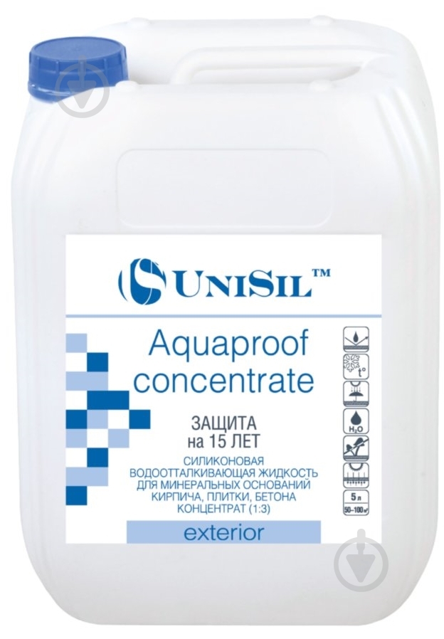 Гидрофобизатор водоотталкивающая UniSil Aquaproof Concentrate 2 л - фото 1