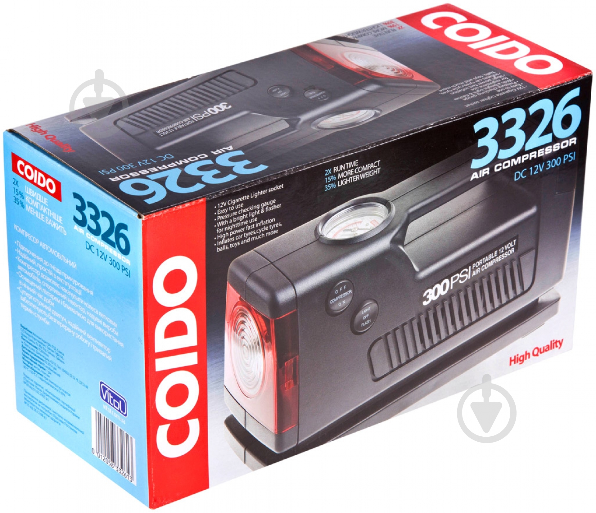 Компресcор автомобильный COIDO 3326 - фото 4 Компресcор автомобильный COIDO 3326 - фото 4