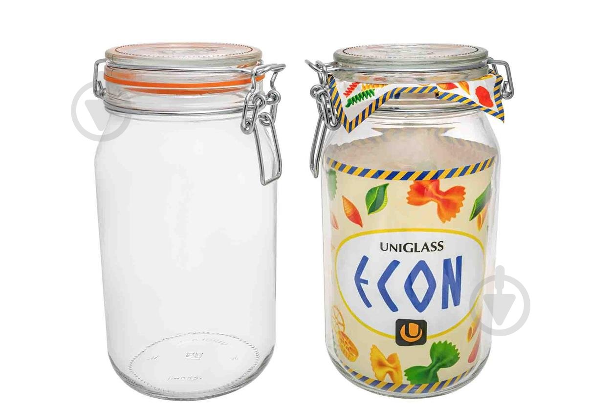 Банка із застібкою Uniglass 1500 мл - фото 1