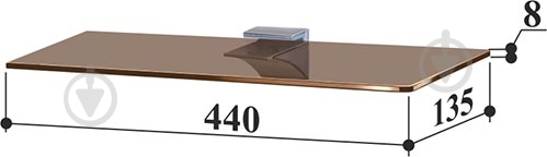 Полиця Commus Gamma PL1 PB бронзовий (PL1 PB) - фото 2