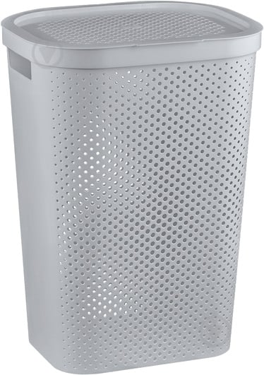 Кошик для білизни Curver INFINITY 440x350x600 мм 60 л сірий - фото 1