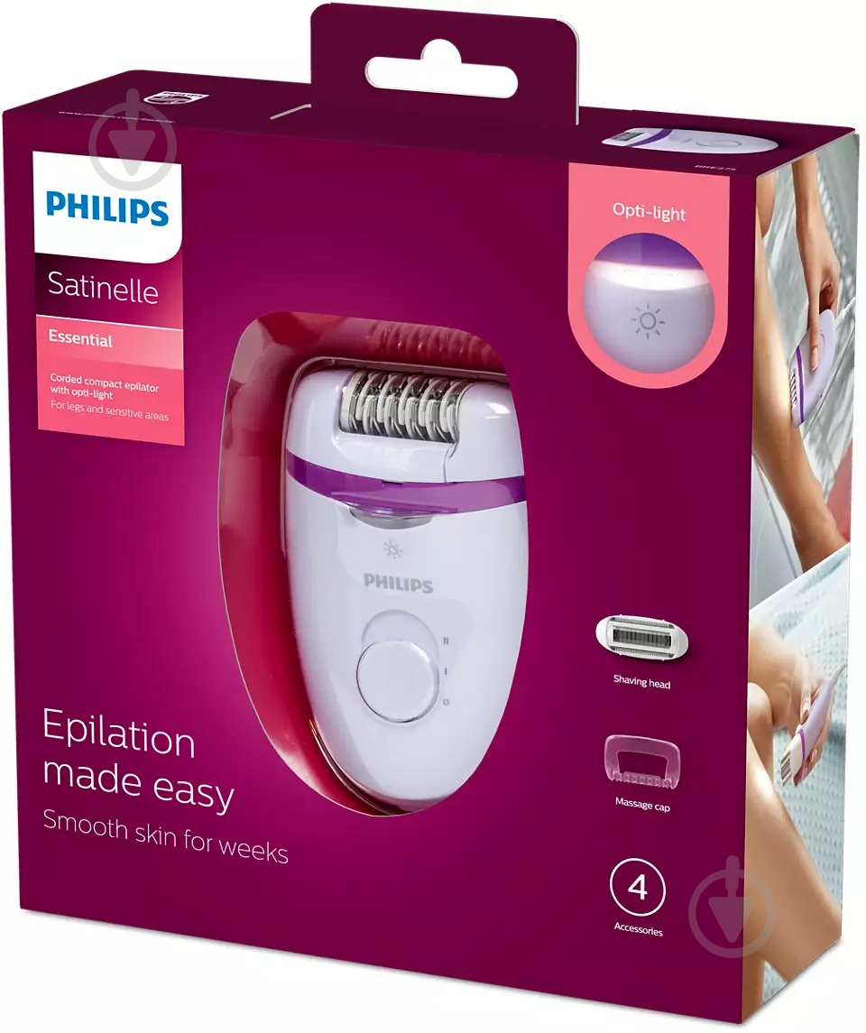 Епілятор Philips Satinelle Essential BRE275/00 - фото 14 Епілятор Philips Satinelle Essential BRE275/00 - фото 14