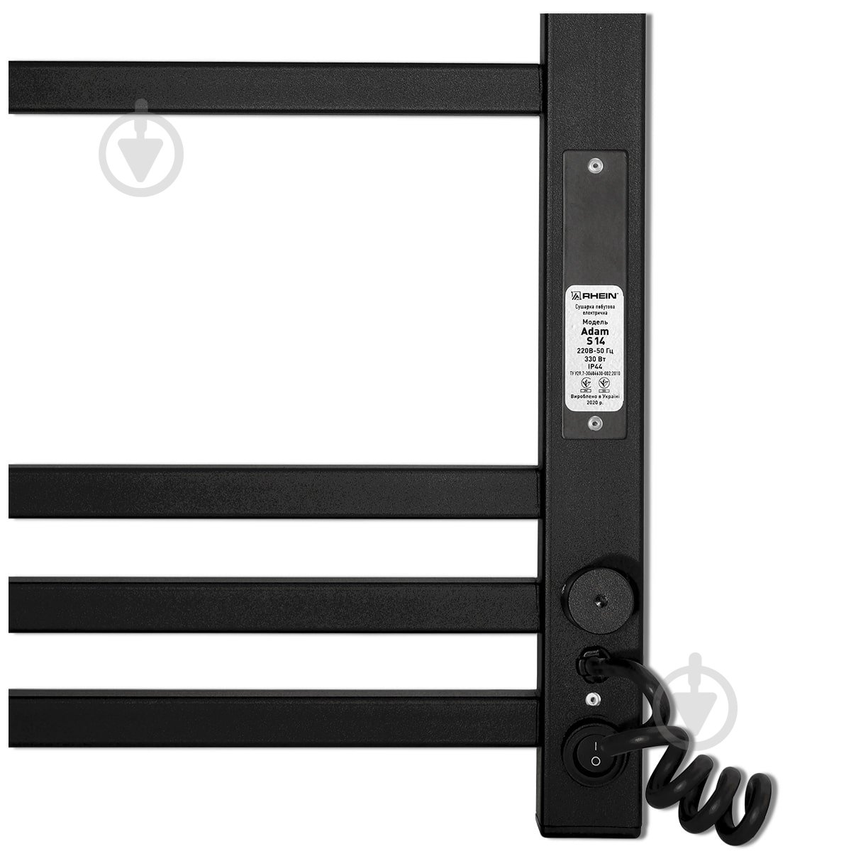 Рушникосушарка електрична Rhein Adam S14 500х900 E L PE/MAT RAL9005 330W - фото 6