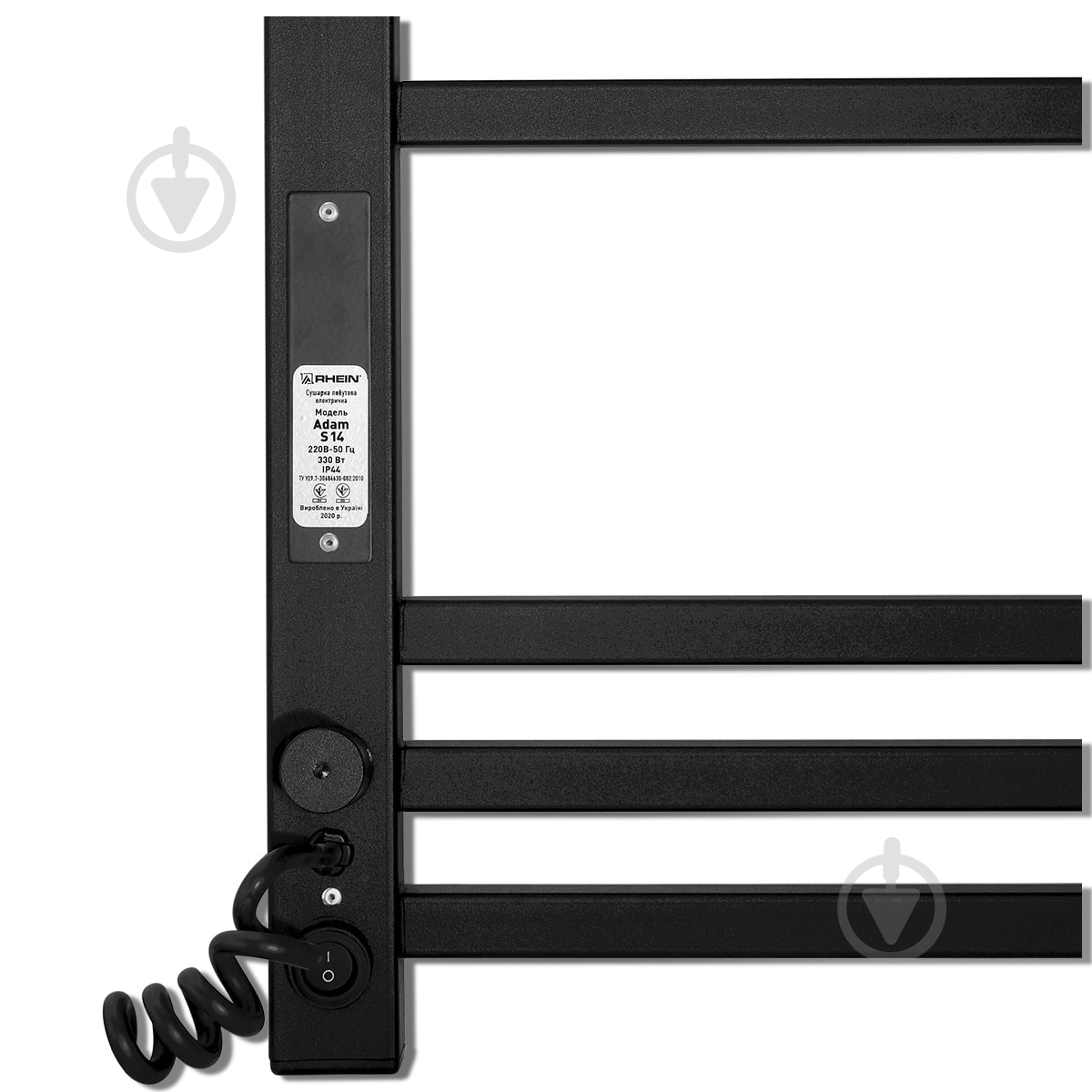 Рушникосушарка електрична Rhein Adam S14 500х900 E R PE/MAT RAL9005 330W - фото 6
