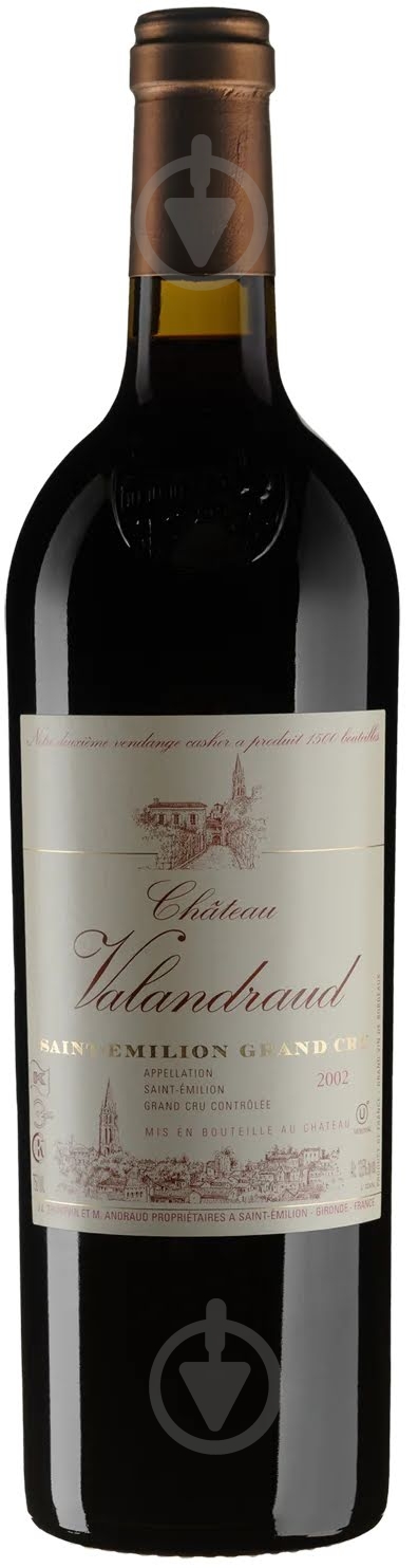 Вино Chateau Valandraud Casher Mevushal 2002 0,75 л - фото 1