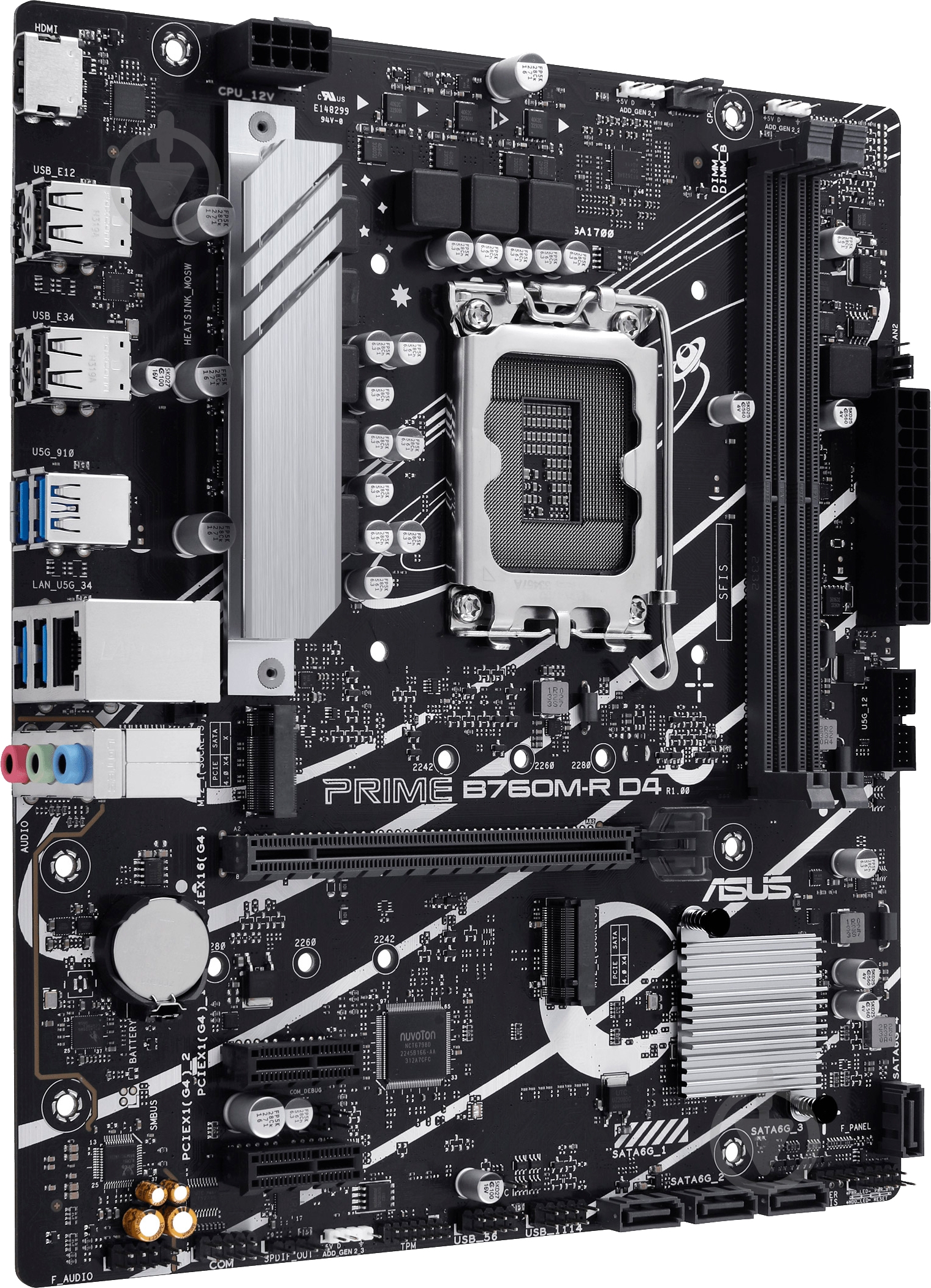 Материнская плата Asus 90MB1HA0-M0EAY0 (Socket 1700, Intel B760, micro ATX) - фото 2 Материнская плата Asus 90MB1HA0-M0EAY0 (Socket 1700, Intel B760, micro ATX) - фото 2