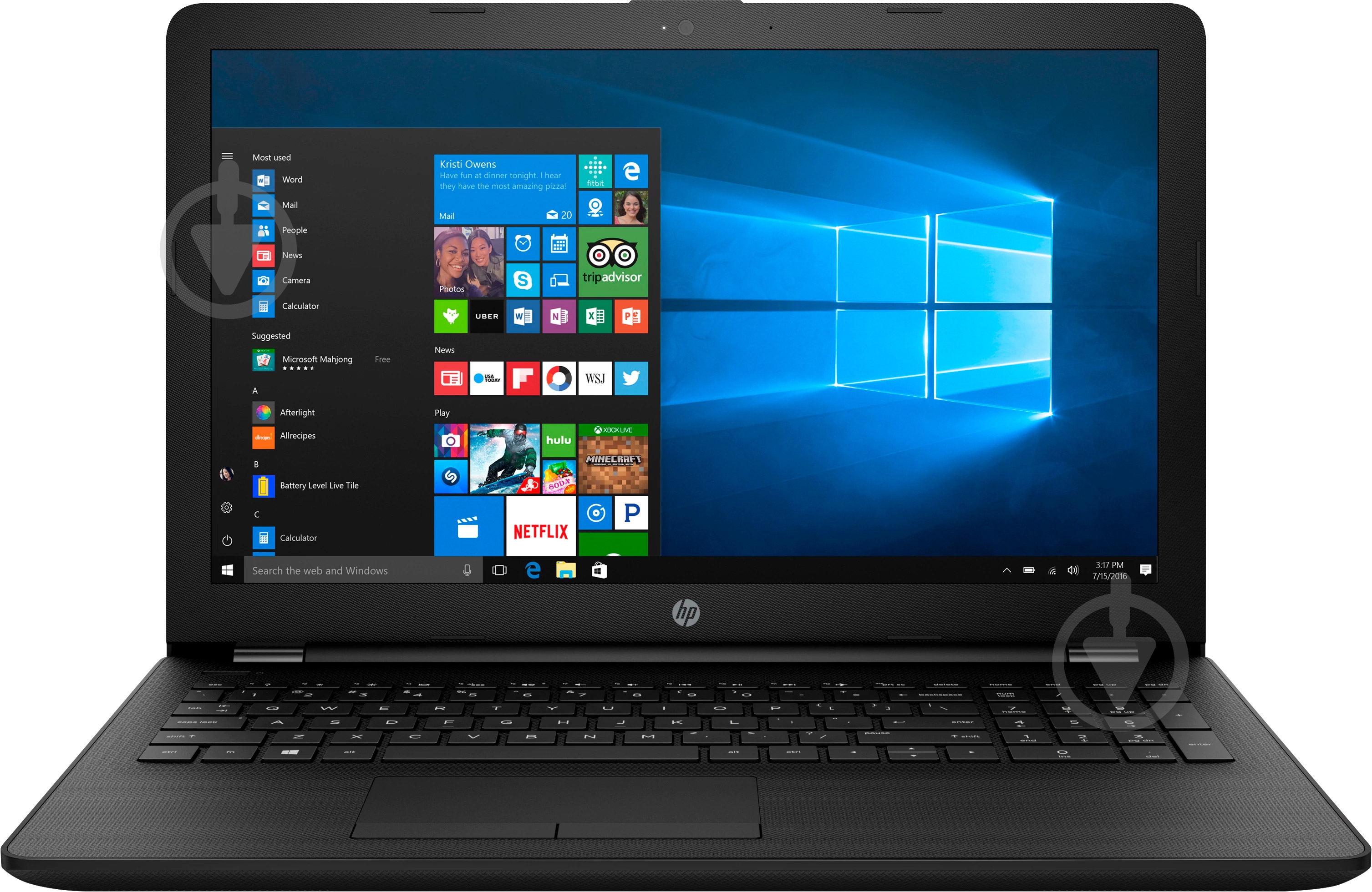 Ноутбук HP 15-bs578ur 15.6" (2NP85EA) black - фото 1