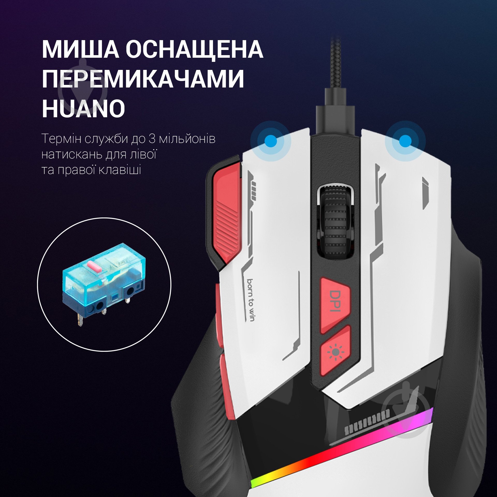 Мишка GamePro white (GM300W) - фото 5