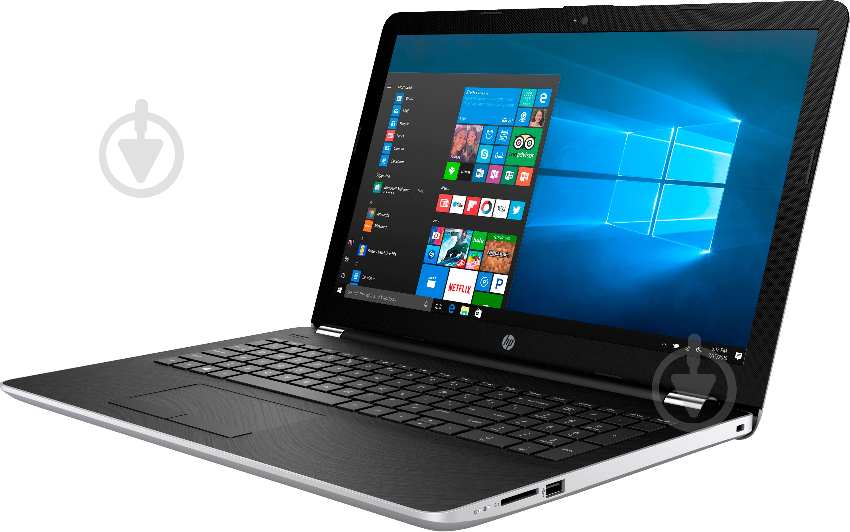Ноутбук HP 15-bw635ur 15.6" (2WH12EA) silver - фото 3