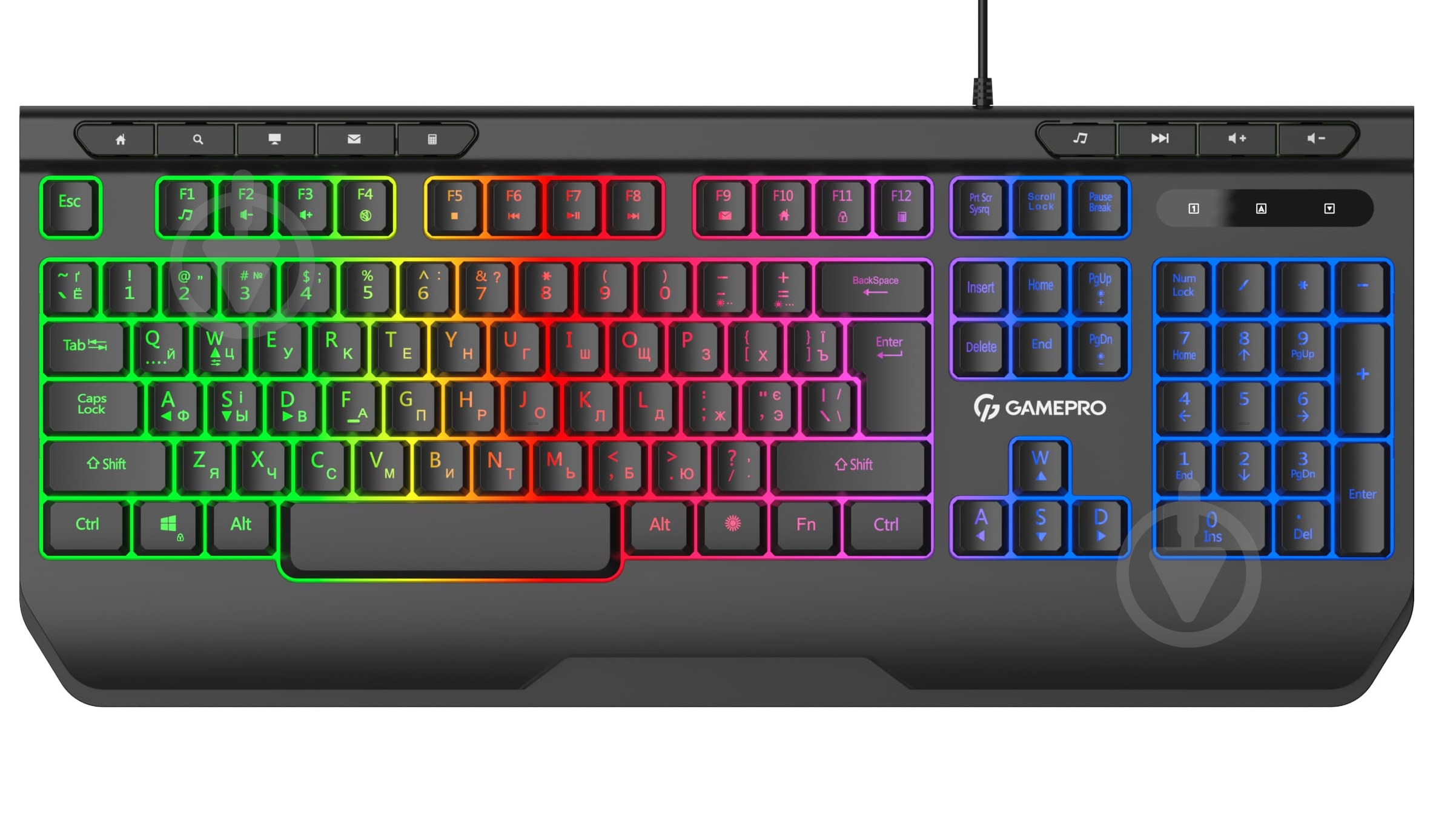 Клавіатура ігрова GamePro GK550 USB (GK550) black - фото 1