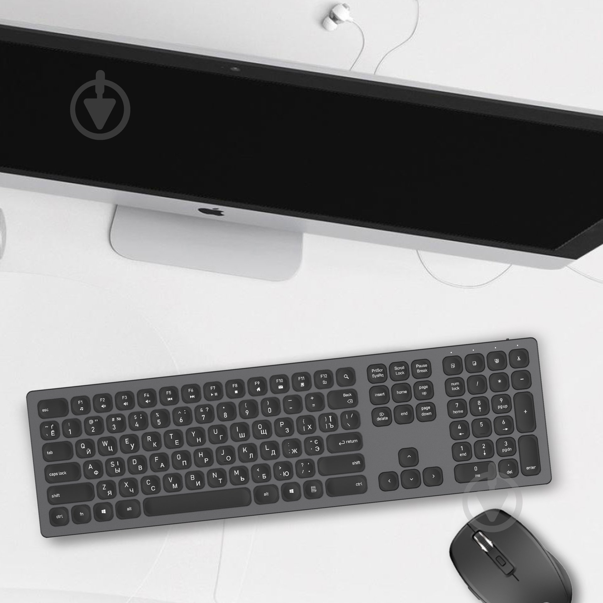 Клавіатура бездротова OfficePro SK1550 Wireless (SK1550B) black - фото 12