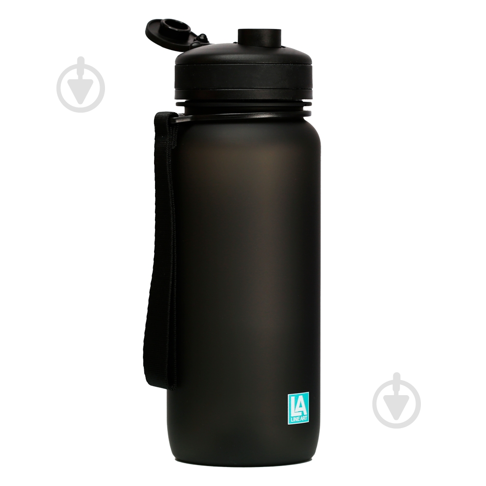 Пляшка для води Line Art Flores 650 мл чорна - фото 2 Пляшка для води Line Art Flores 650 мл чорна - фото 2