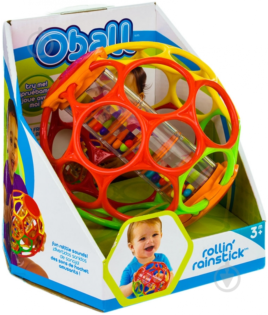 Мяч Oball с погремушкой Лабиринт 81030 - фото 1