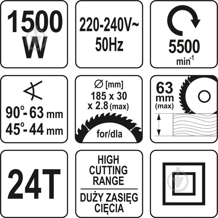 Пила циркулярная YATO YT-82151 - фото 4