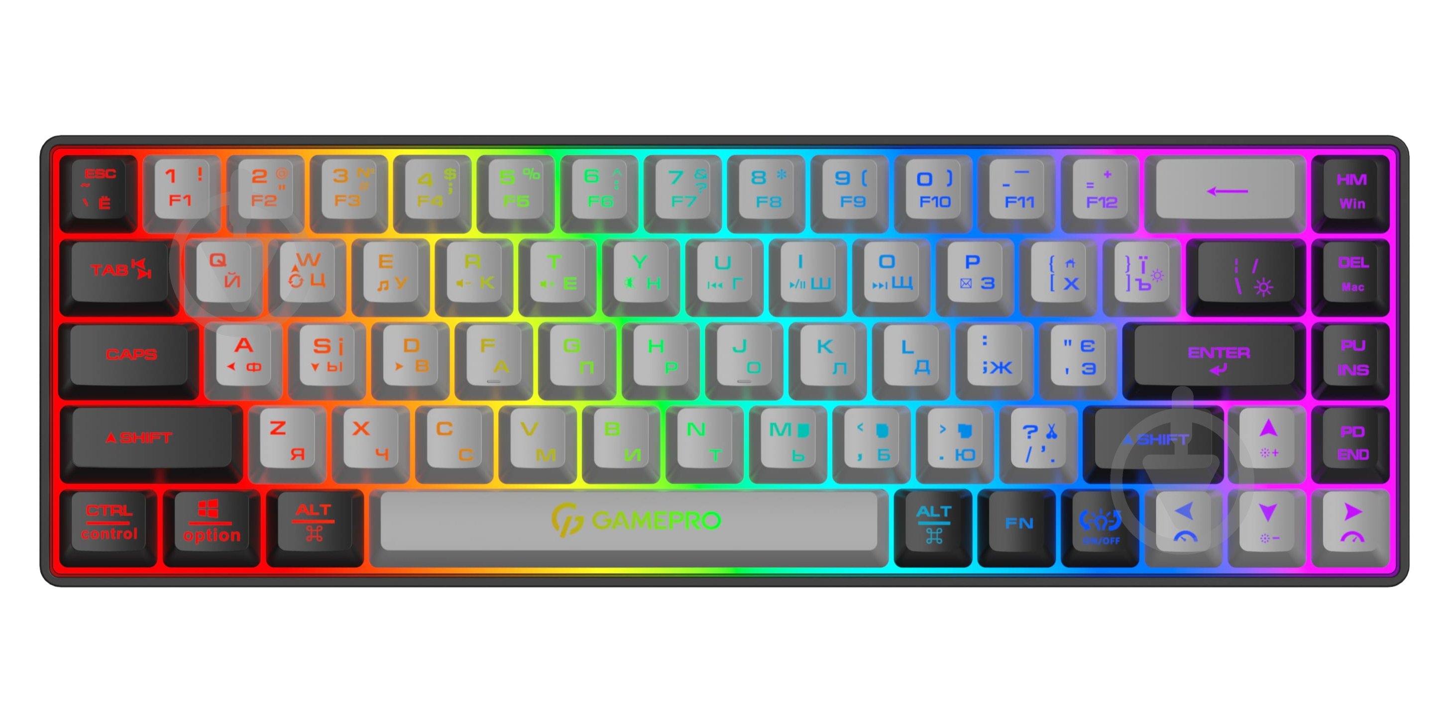 Клавіатура бездротова GamePro GK935 USB (GK935) black/grey - фото 1