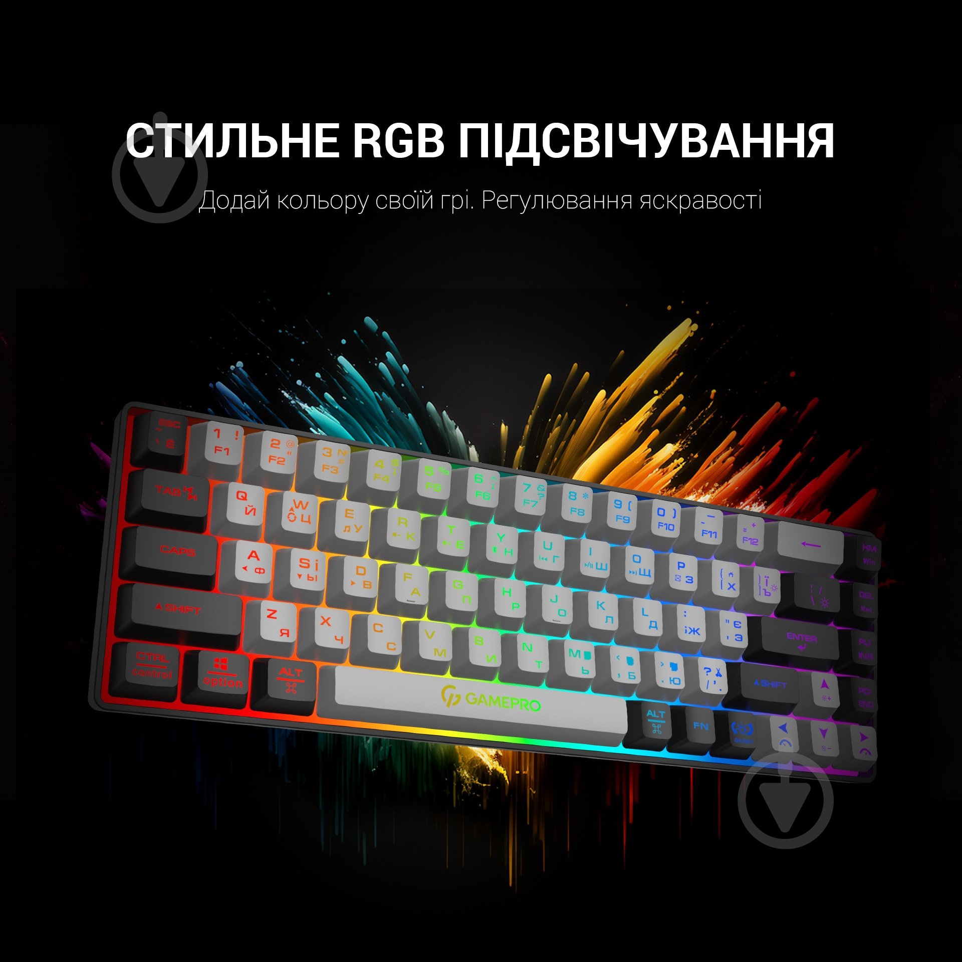Клавіатура бездротова GamePro GK935 USB (GK935) black/grey - фото 4