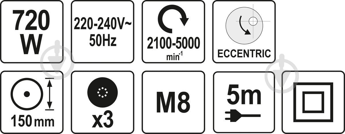 Ексцентрикова шліфмашина YATO YT-82200 - фото 8