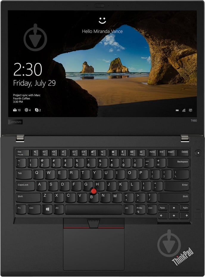 Ноутбук Lenovo ThinkPad T480 14" (20L5004URT) black - фото 4