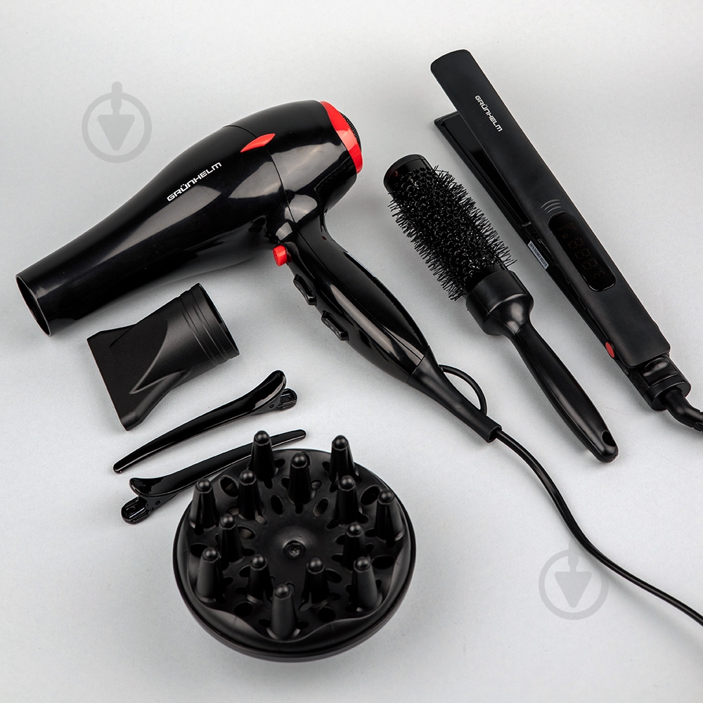 Набор фен + выпрямитель Grunhelm GHD-502SEV - фото 2