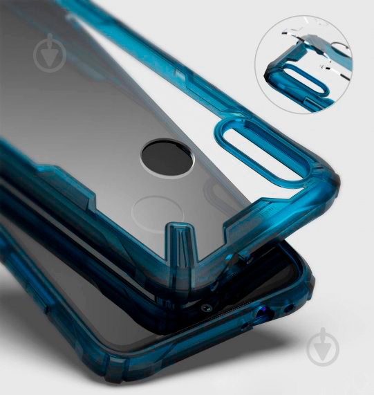 Чохол Ringke Fusion X Space Blue для Xiaomi Redmi Note 7 - фото 3