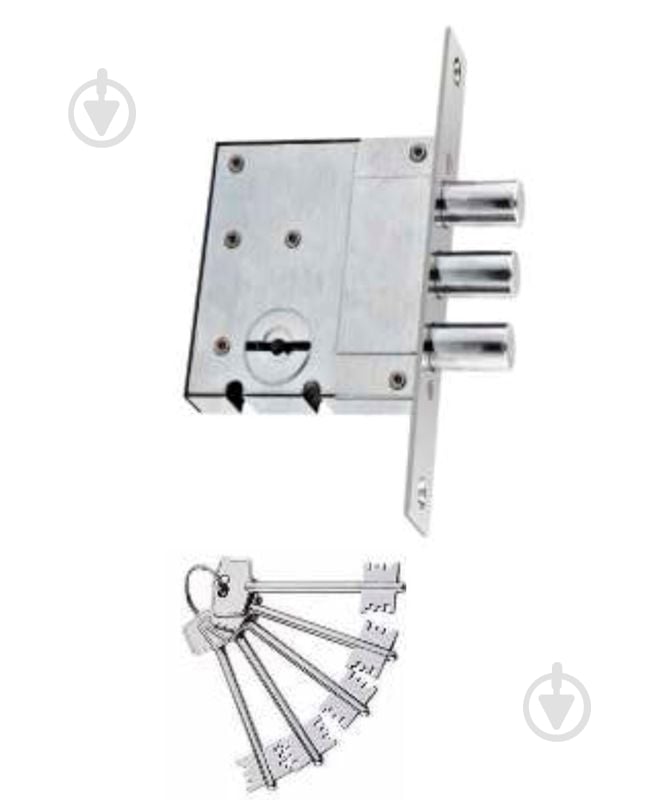 Замок врезной Avers 10.01 хром - фото 1