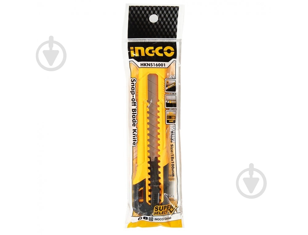 Ніж сегментний INGCO Super Select HKNS11807 - фото 1 Ніж сегментний INGCO Super Select HKNS11807 - фото 1