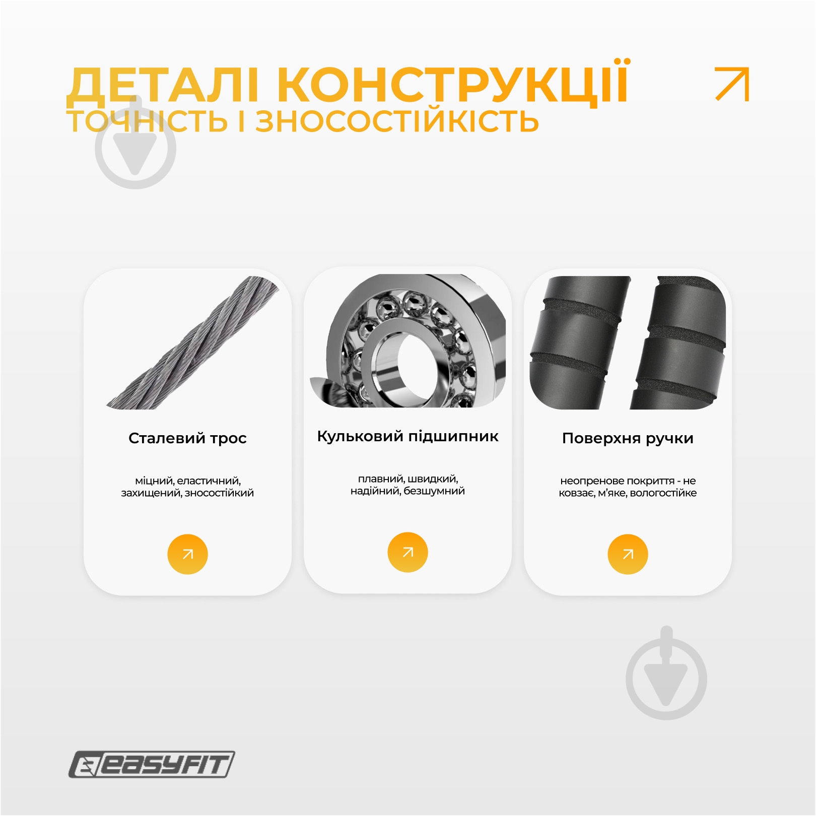 Скакалка EasyFit EF-1917 - фото 4 Скакалка EasyFit EF-1917 - фото 4