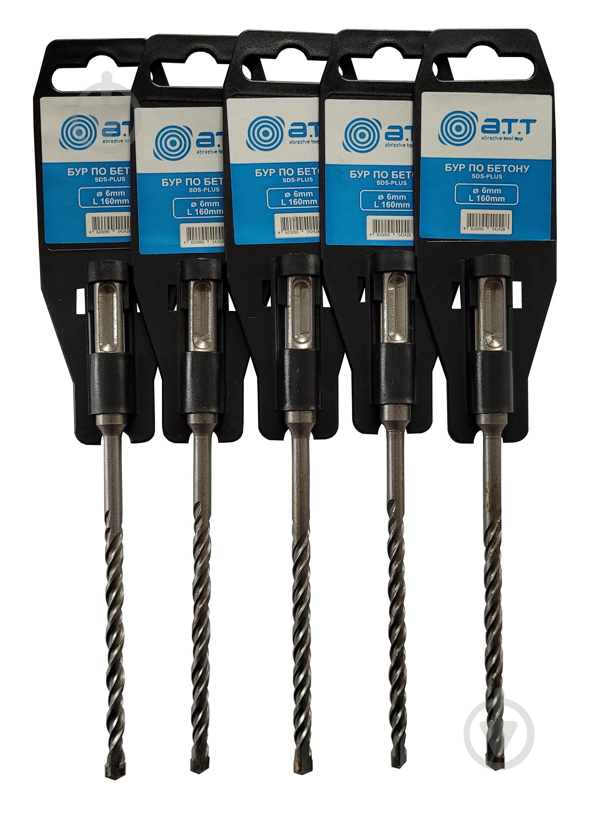 Набір бурів A.T.T. SDS-plus 6x160 мм 0884051 - фото 1