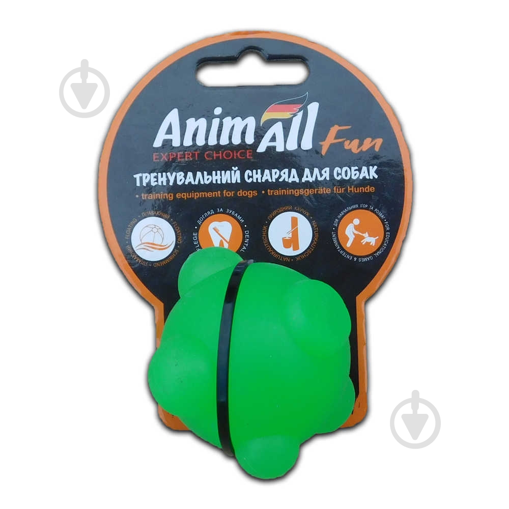 Іграшка для собак AnimAll Fun 88145 Куля молекула 5 см зелена - фото 1