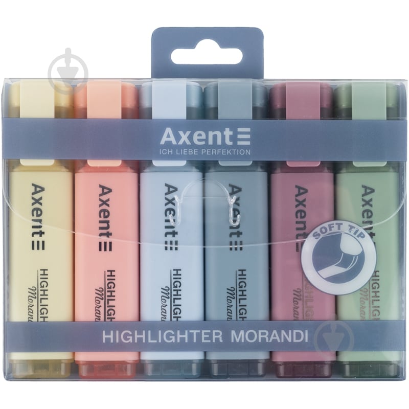 Набор текстовых маркеров Axent Highlighter Morandi 1-5 мм 6 шт. 2537-60-A - фото 2