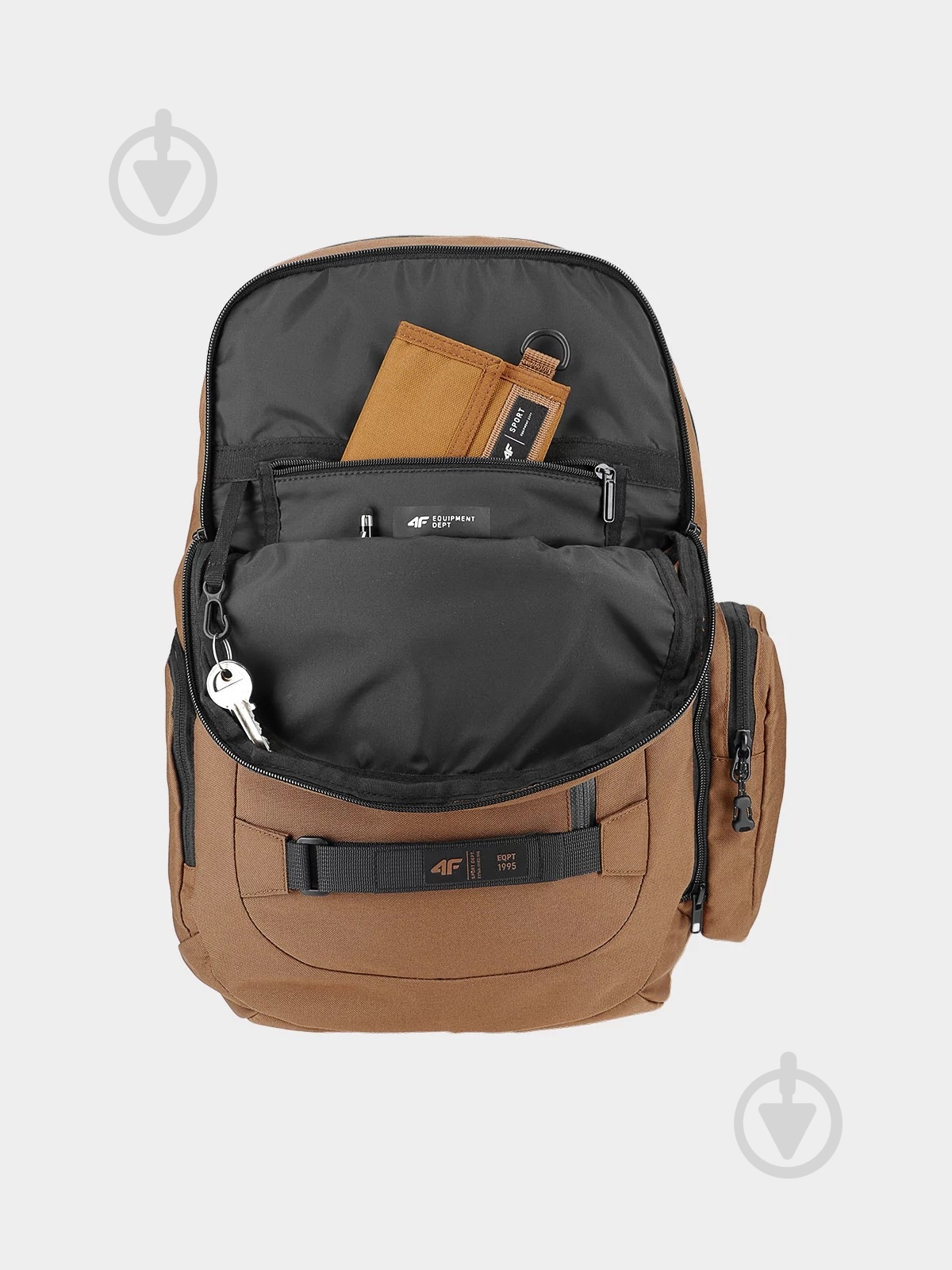 Рюкзак 4F BACKPACK 4FMM00ABACU087-82S 27 л коричневый - фото 9