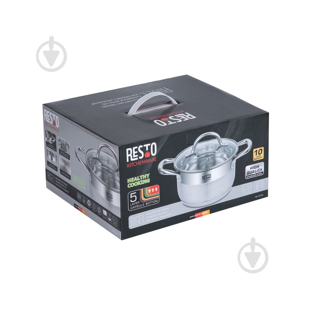 Кастрюля RESTO 24 см 6,2 л 92105 - фото 9