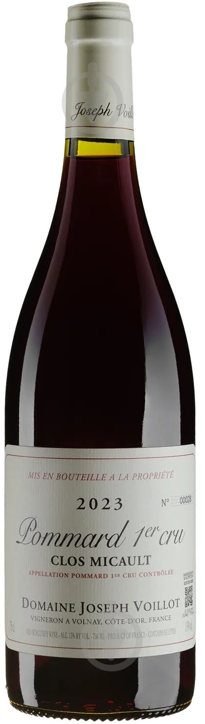Вино Joseph Voillot Pommard 1er Cru Le Clos Micault 2023 0,75 л - фото 1 Вино Joseph Voillot Pommard 1er Cru Le Clos Micault 2023 0,75 л - фото 1
