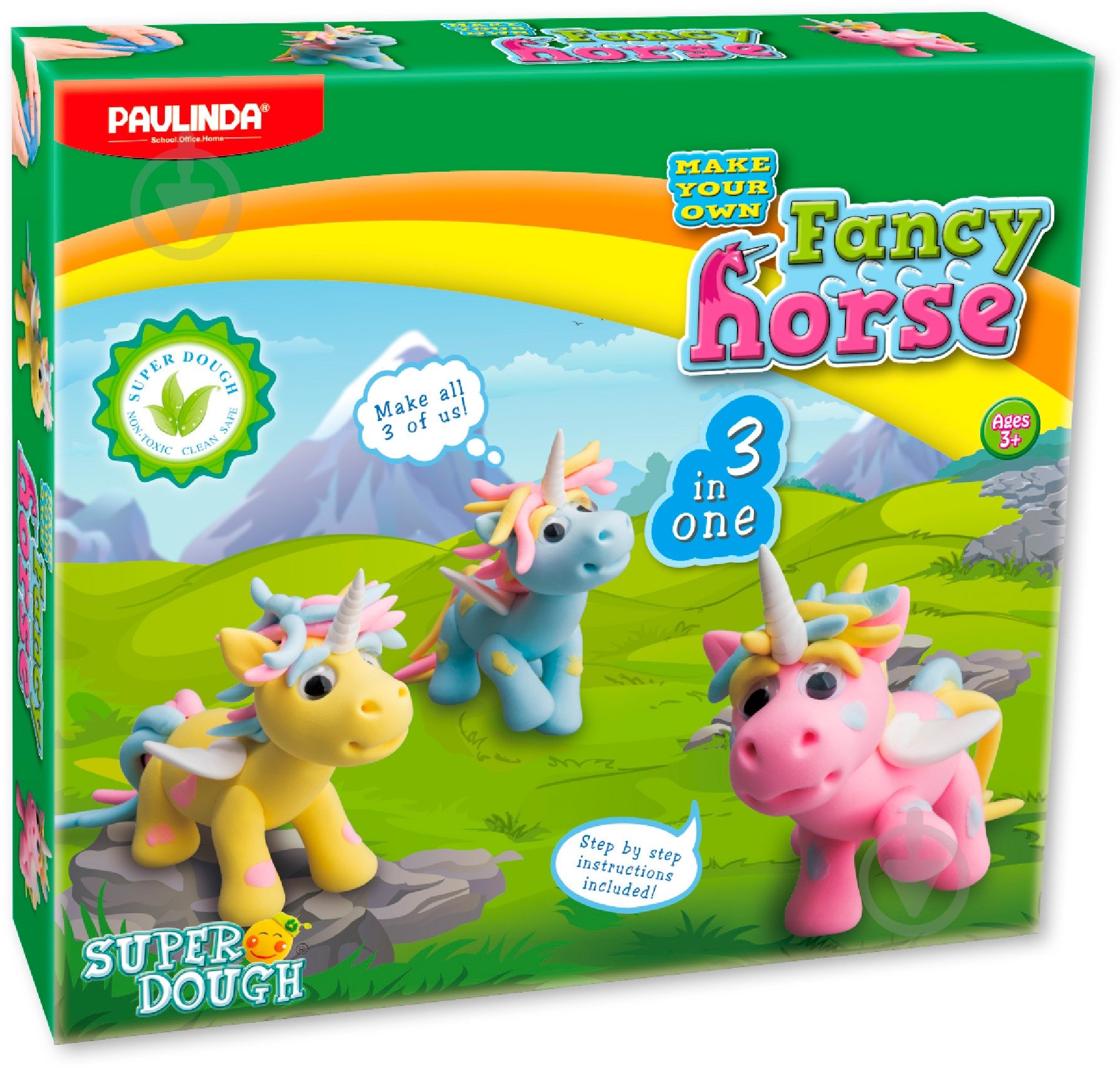 Набор для творчества Paulinda масса для лепки Super Dough Единорожки 081557 - фото 2