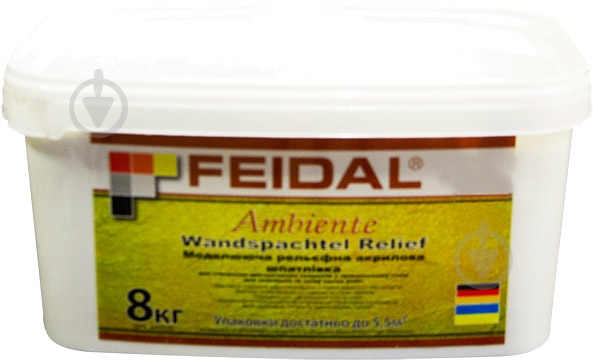 Моделююча декоративна шпатлівка Feidal Ambiente Wandspachtel Relief 8 кг білий - фото 1 Моделююча декоративна шпатлівка Feidal Ambiente Wandspachtel Relief 8 кг білий - фото 1