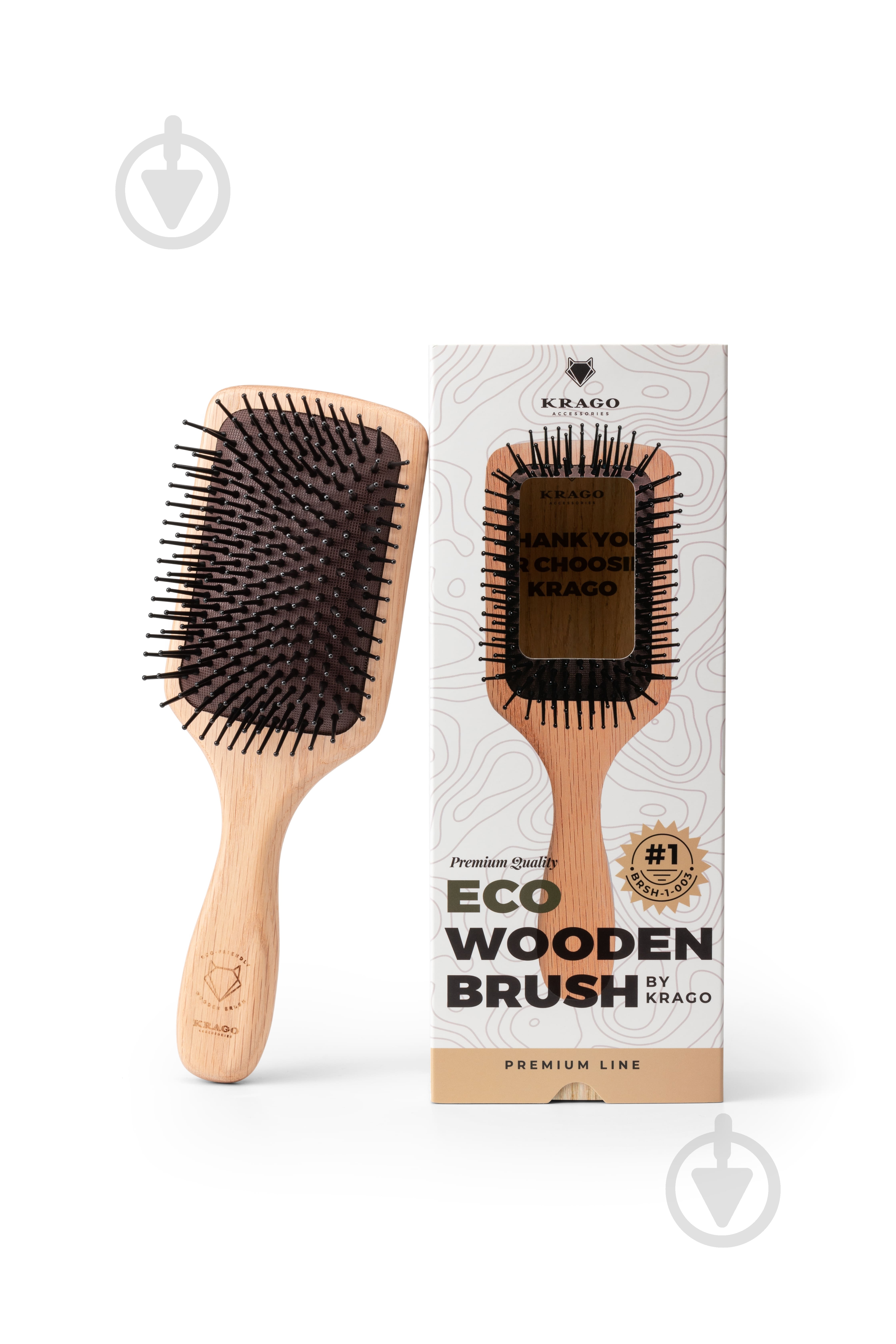 Щетка для волос KRAGO деревянная Eco brsh-1-003 дерево - фото 2