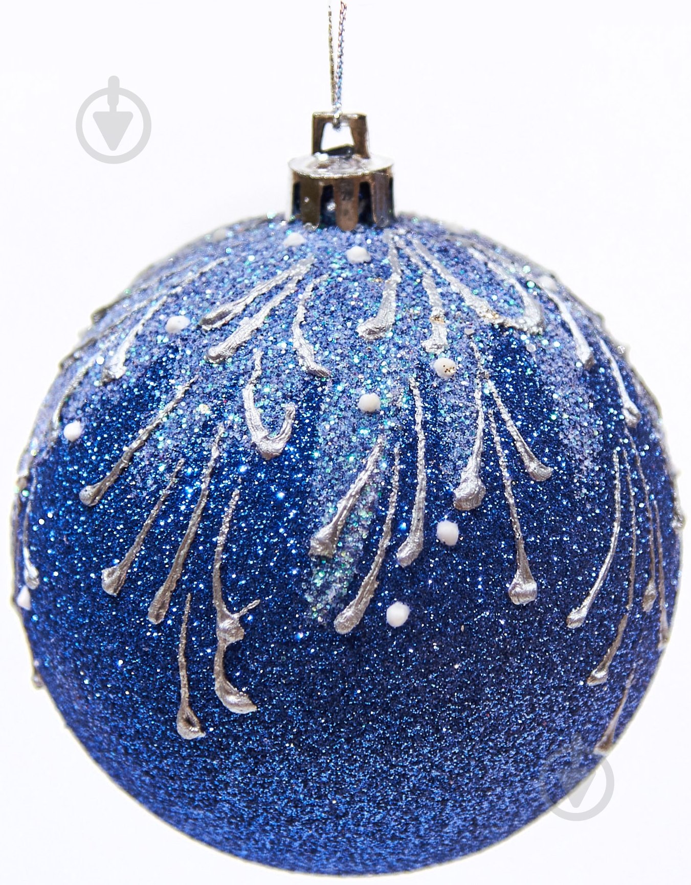 Шар новогодний Крилья синий - фото 1