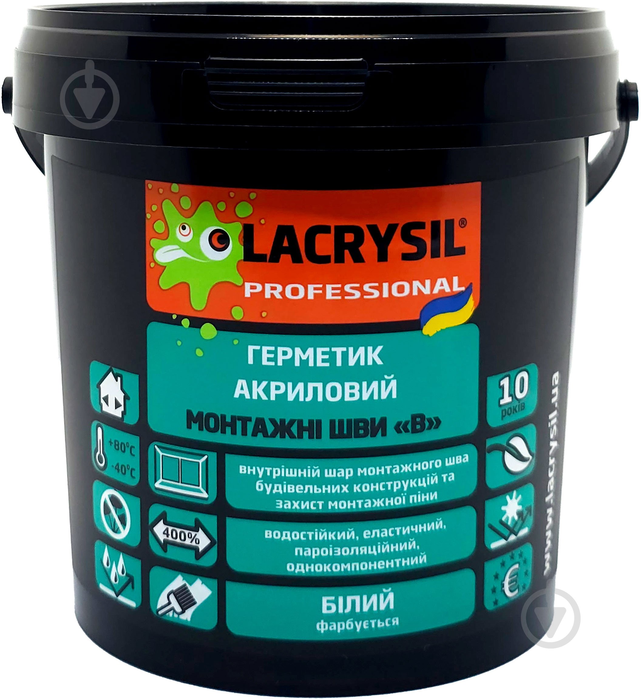 Герметик для швів Lacrysil всередині приміщень В білий 1,2 кг - фото 2