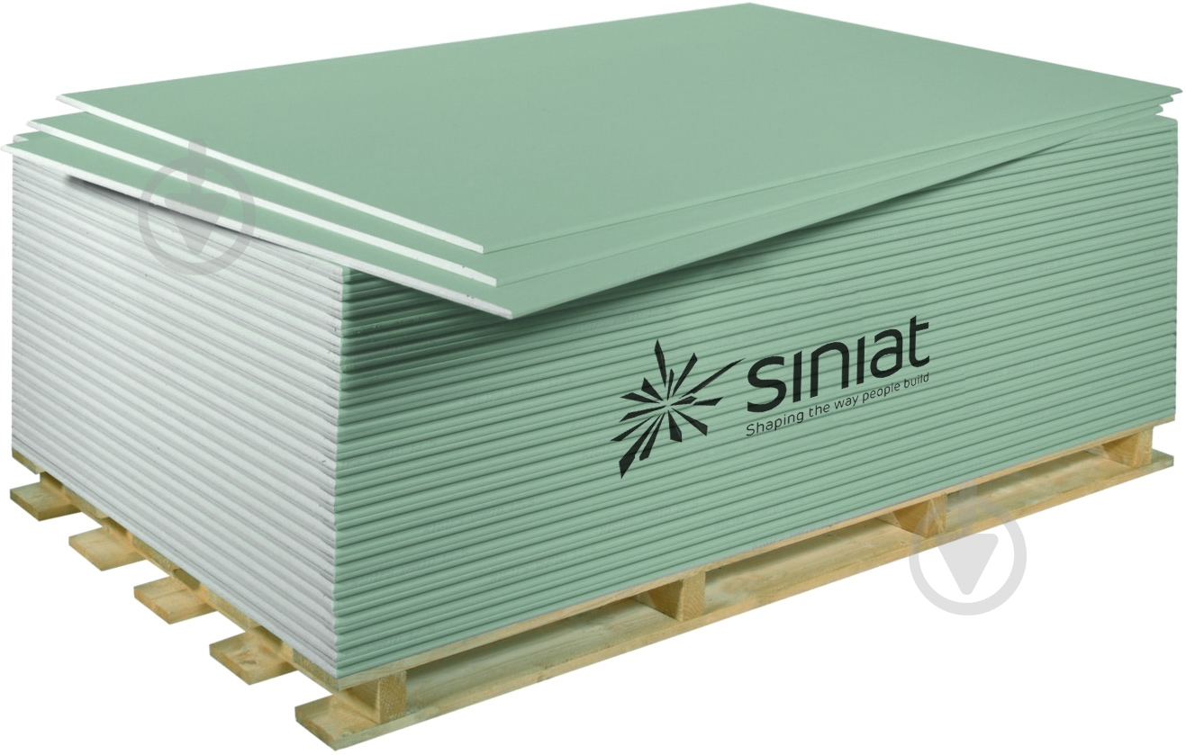 Гіпсокартон вологостійкий Plato 1500x600x12,5 мм - фото 1