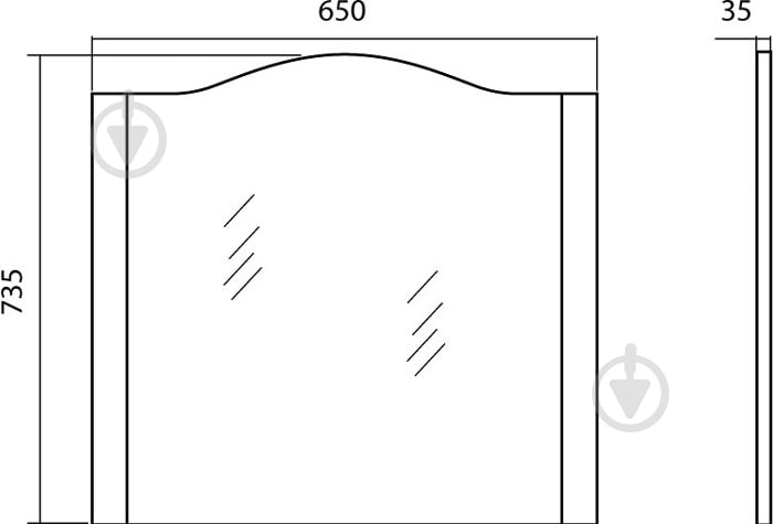 Зеркало Aqua Rodos Классик New 65 - фото 3