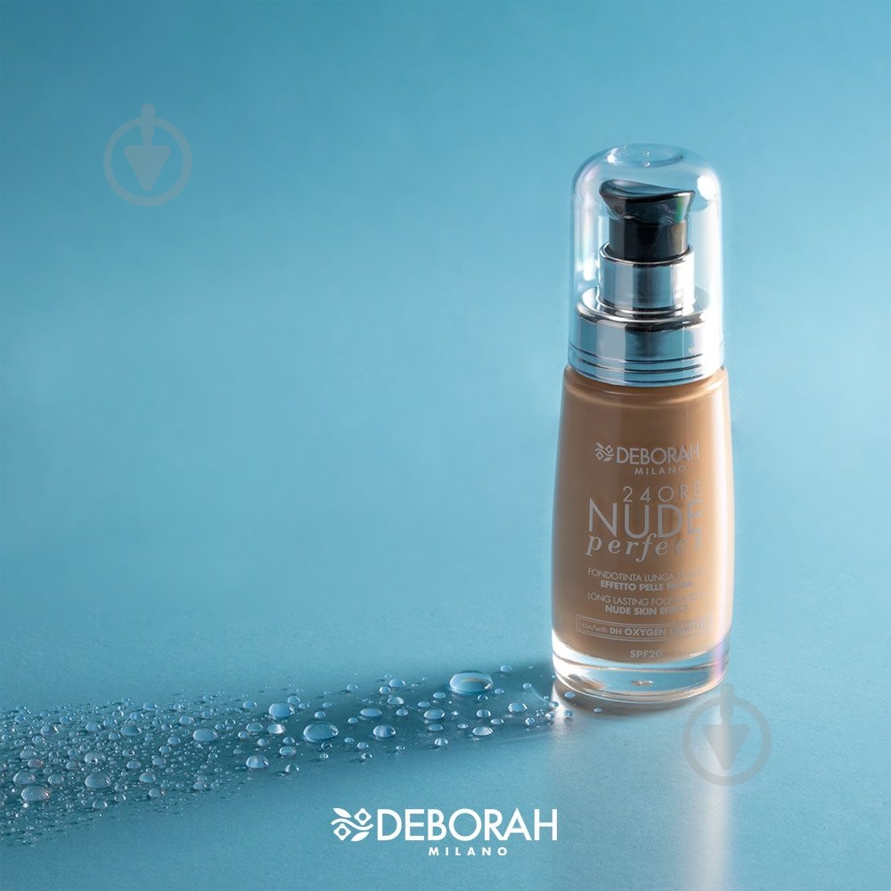 Тональная основа DEBORAH 24ORE Nude Perfect 3.2 Hazelnut 30 мл - фото 3